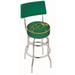 Holland Bar Stool NCAA Swivel 25" Counter Stool Upholstered/Metal in Black/Gray | 40 H in | Wayfair L7C425NDakSt-G