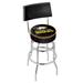 Holland Bar Stool NCAA Swivel 25" Counter Stool Upholstered/Metal in Black/Gray | 40 H in | Wayfair L7C425MITech