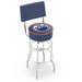 Holland Bar Stool NHL Swivel 25" Counter Stool Upholstered/Metal in Black/Gray | 40 H in | Wayfair L7C425EdmOil