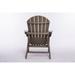 UM HDPE Resin Wood Adirondack Chair - Dark Brown