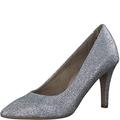 Tamaris Damen Klassische Pumps, Frauen Absatzschuhe,TOUCHit-Fußbett,Abendschuhe,Court Shoes,stöckelschuhe,Absatzschuhe,Silver Glam,38 EU