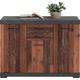 Kommode FMD "Bristol 3 XL" Sideboards Gr. B/H/T: 120 cm x 89,9 cm x 49,9 cm, 2, braun (matera, old style dunkel) Kommode