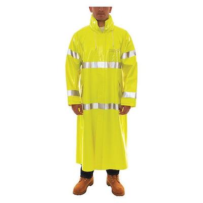 TINGLEY C53122 ComfortBrite Flame Resist Rain Coat, Yellow/Green, 2XL