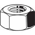 ZORO SELECT N01300.050.0001 Hex Nut, 1/2"-13, Steel, Grade 5, Zinc Plated, 7/16