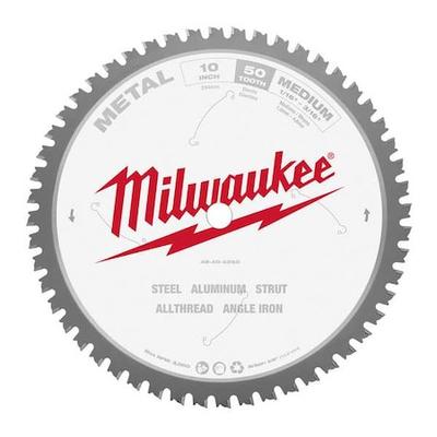 MILWAUKEE TOOL 48-40-4260 10 in. 50 Tooth Metal Cutting Circular Saw Blade (5/8