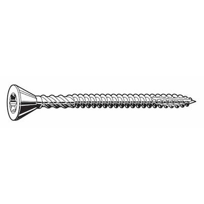 ZORO SELECT U30251.016.0162 Deck Screw, #8 x 1-5/8 in, Steel, Flat Head, Torx