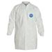 DUPONT TY216SWH3X003000 Tyvek 400 Disp LabCoat,Polyethylene,White,3XL,PK30