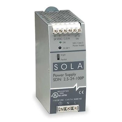 SOLAHD SDN2.524100P DC Power Supply, 85/264V AC, 24V DC, 60W, 2.5A, DIN