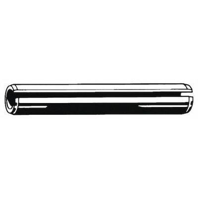 ZORO SELECT U39100.025.0200 Spring Pin, Sltd, 1/4inx2in, Pln, PK25