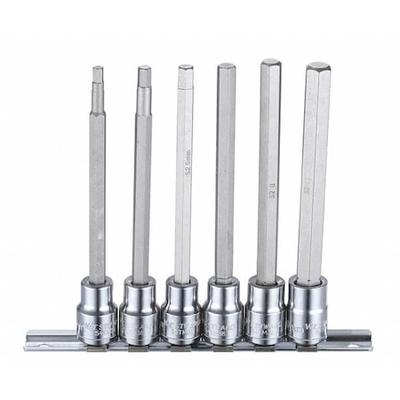 WESTWARD 54TM34 3/8" Drive Socket Bit Set, Metric, 6 pcs