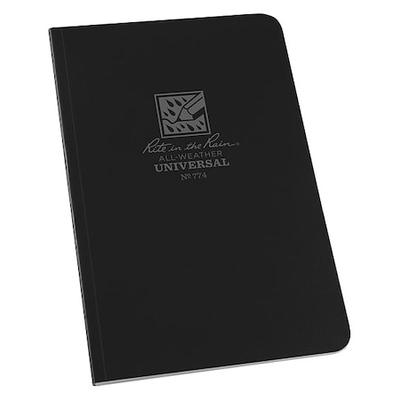 RITE IN THE RAIN 774 Pocket Book,64 Sheets,Black Cover,32lb