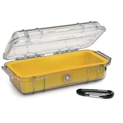 PELICAN 1030 Micro Case,Yellow,7.50 x 3.87 x 2.43 In