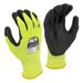 RADIANS RWG558L Hi-Vis Cut Resistant Coated Gloves, A7 Cut Level, Polyurethane,