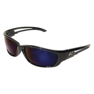 EDGE EYEWEAR SK-XL118 Safety Glasses, Kazbek XL, Blue Mirror Anti-Scratch Lens,