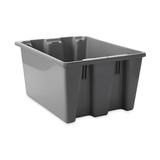 RUBBERMAID COMMERCIAL FG172100GRAY Hang & Stack Storage Bin, 19 1/2 in L, 15