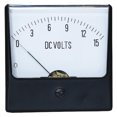 ZORO SELECT 12G437 Analog Panel Meter,DC Voltage,0-15 DC V
