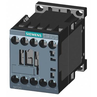 SIEMENS 3RT20161AB01 IEC Magnetic Contactor, 3 Poles, 24 V AC, 9 A, Reversing: