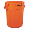 RUBBERMAID COMMERCIAL 2119308 32 gal Round Trash Can, Orange, 22 in Dia, Plastic