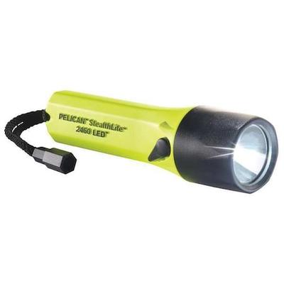 PELICAN 2460C High Visibility Yellow Rechargeable LED Flashlight, NiMH AA, 183lm