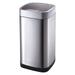 ZORO SELECT 54TT82 13 gal Square Trash Can, Square, 12 in Dia, Stainless Steel,