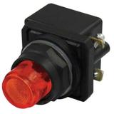 DAYTON 30G396 Pilot Light,LED,120VAC,30mm,Plastic,RD