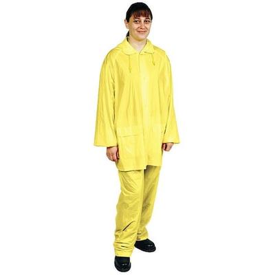 CONDOR 2RB38 3 Piece Rainsuit w/Detach Hood,Yellow,XL