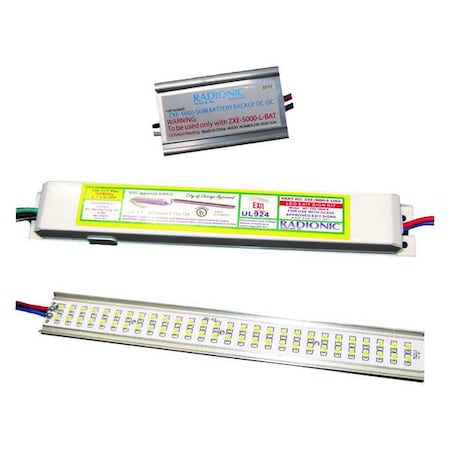 RADIONIC HI-TECH ZXE-5000-L-BAT Exit Sign LED Retrofit Kit,120/277V,4.5W