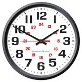 AMERICAN TIME E56BAQD324 Clock,Black Case,12/24 hr. Format,110V