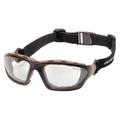 CARHARTT CHB410DTP Safety Glasses, Wraparound Clear Polycarbonate Lens,