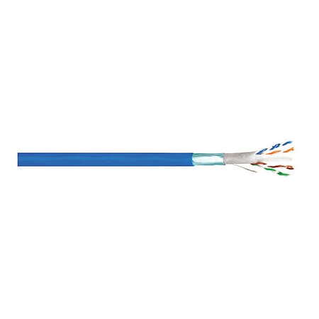GENSPEED 6133785 Category Cable,Shielded,Blue Jacket