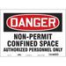 CONDOR 465M64 Safety Sign, 10 in Height, 14 in Width, Vinyl, Horizontal