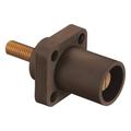 HUBBELL HBLMRSBN Receptacle,4 to 4/0,Male,Brwn,Taper