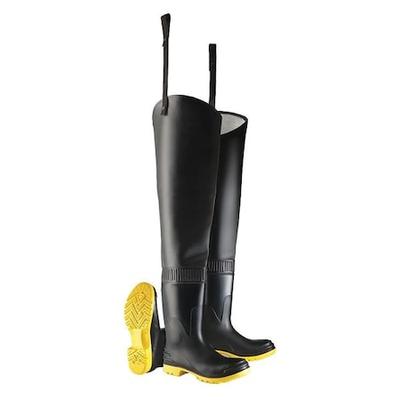 DUNLOP 8685600 Men's Hip Wader, 10 Steel Toe, Black