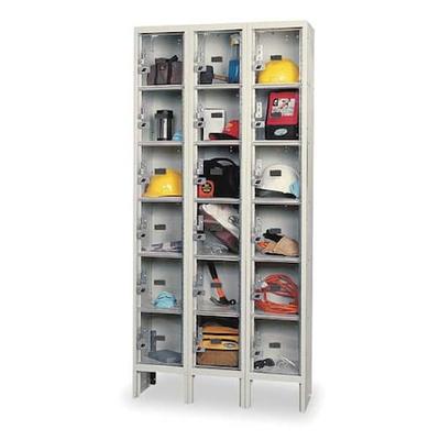 HALLOWELL USVP3228-6A-PT Box Locker, 36 in W, 12 in D, 78 in H, (3) Wide, (6)