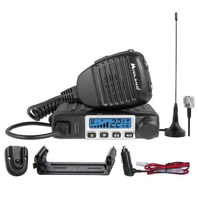 MIDLAND RADIO MXT115 Mobile Two Way Radio,15 Output Watts,Blk