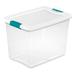 STERILITE 14958006 Storage Tote, Clear/White, Polypropylene, 16 1/4 in L, 11