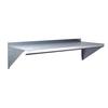 ZORO SELECT 2HFY3 Steel Wall Shelf, 12"D x 60"W x 11-1/2"H, Silver