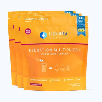 Liquid I.V. Wild Berry - 42 Pack - Powdered Hydration Multiplier® +Immune Support - Powdered Electrolyte Drink Mix Packets