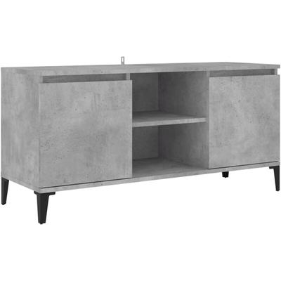 TV-Schrank mit Metallbeinen Betongrau 103,5x35x50 cm Vidaxl