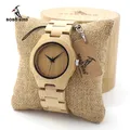 BOBO BIRD-Montre-bracelet en bois de bambou pour femme avec maillons entièrement en bois montres à