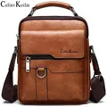 Celinv Koilm – sac à bandoulière en croûte de cuir pour hommes sacoche Business iPad livraison