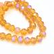 Faceted Rondelle Glass Beads For Jewellery Making 8mm - Topaz ABX2