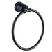 WOWOW Bathroom Towel Ring Bathroom Accessories Black Hand Towel Ring Hand Towel Holder for Bathroom, Stainless Steel