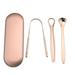 Tongue Cleaner Scraper Set Great Tongue Cleaner Oral Care Kit Tongue Scrapers Cleaner for Tongue Cleaning Optimal Oral Hygiene(1 set rose gold)