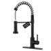 WOWOW Commercial Kitchen Faucet with Pull Out Sprayer, Spring Kitchen Sink Faucet Stainless Steel Single Handle