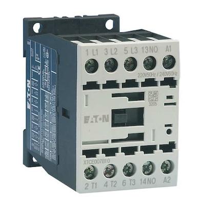 EATON XTCE012B10TD IEC Magnetic Contactor, 3 Poles, 24 V DC, 12 A, Reversing: No