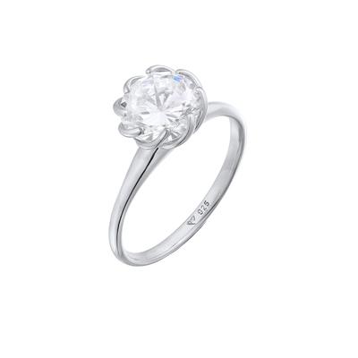Elli Zirkonia Verlobung Solitär Blüte 925 Silber 58 Damen Image