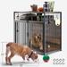 LILYPELLE Dog Crate Furniture Heavy Duty Dog Cage Indoor Dog Kennel Furniture Style Double Doors Dog House for Small/Medium/Large Dog