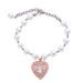 Crystal Heart Pet Cat Dog Necklace Jewelry with Bling Pearls Rhinestones Charm for Pets Cats Small Dogs