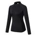 Dog Hoodie Women Women S Winter Fitness Running Yoga Suit Long Sleeve Elastic Tight Stand Collar Sports Sweatshirt Top Three Quarter Sleeve Sweatshirt Women Black M